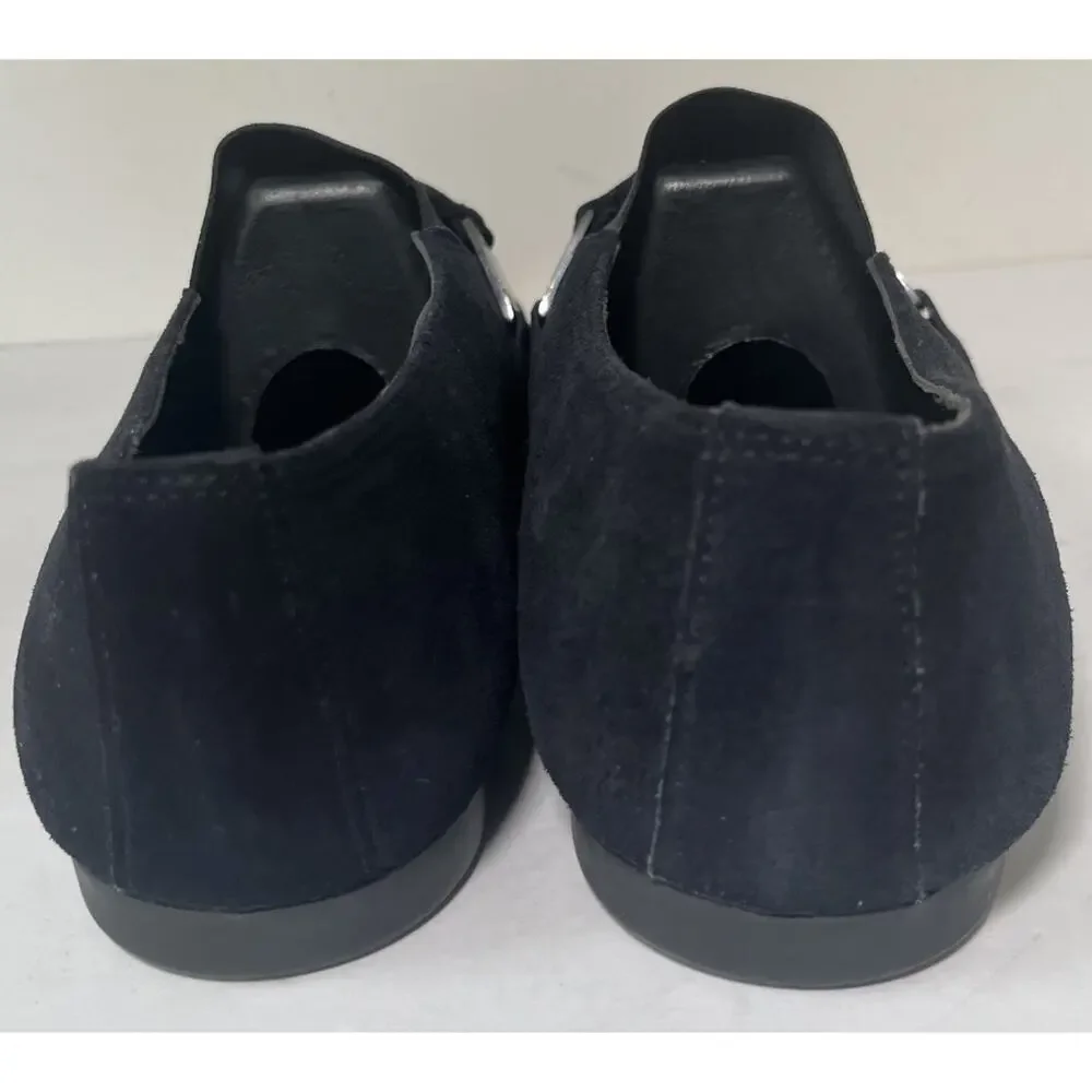 Baldinini Dark Blue Suede Silver Buckle Men’s Loafer US Size 11 Italy